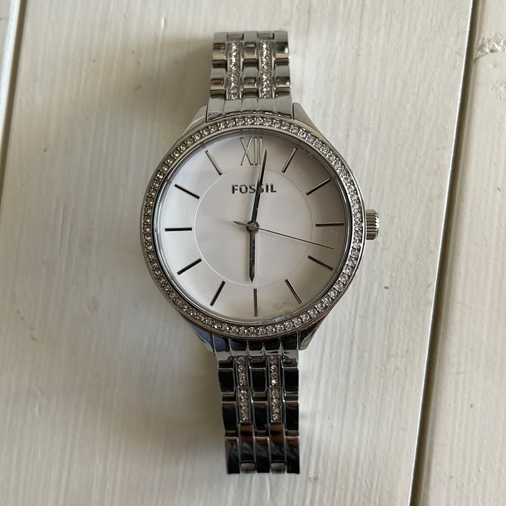 Silver Fossil watch